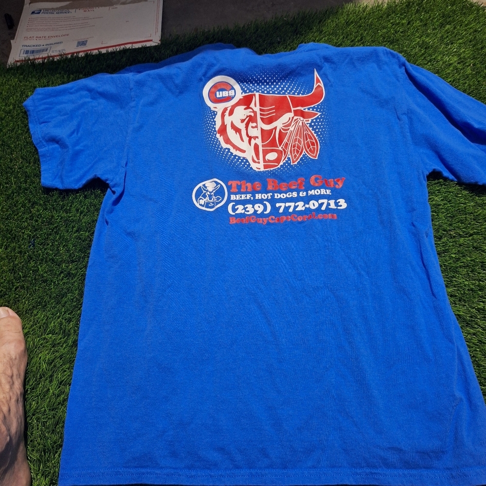 Port Company Beef Guy Chicago Bulls Cubs Bears Blackhawks T Shirt Size XL